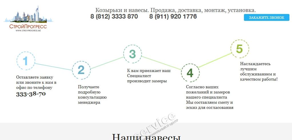 Доработка фото галереи сайта СтройПрогресс